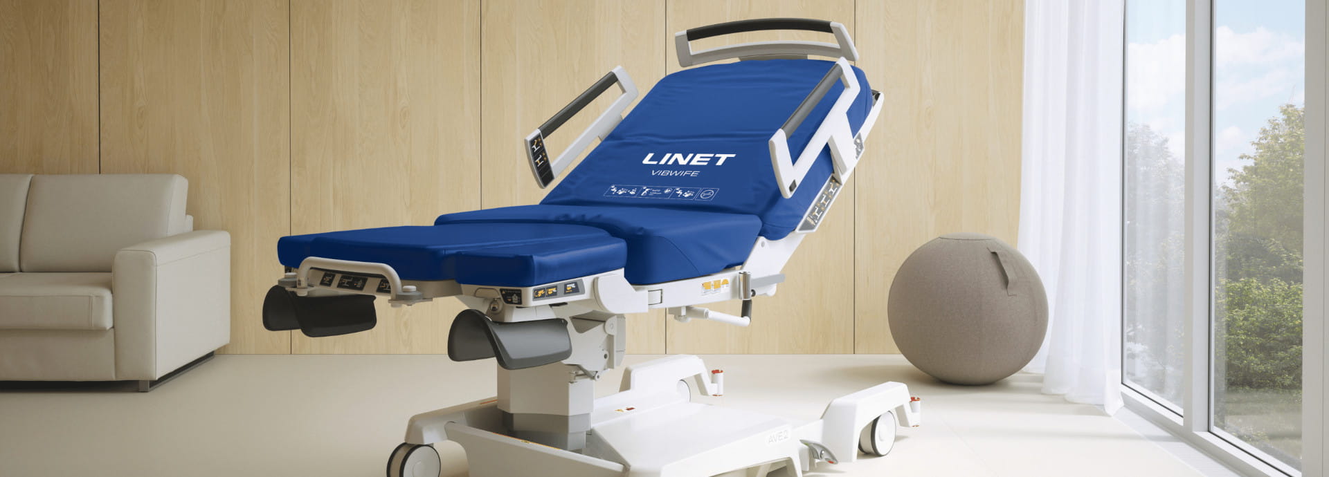 Vibwife unterstützt eine natürliche, physiologische Geburt, indem es Mobilität und aufrechte Positionen fördert 