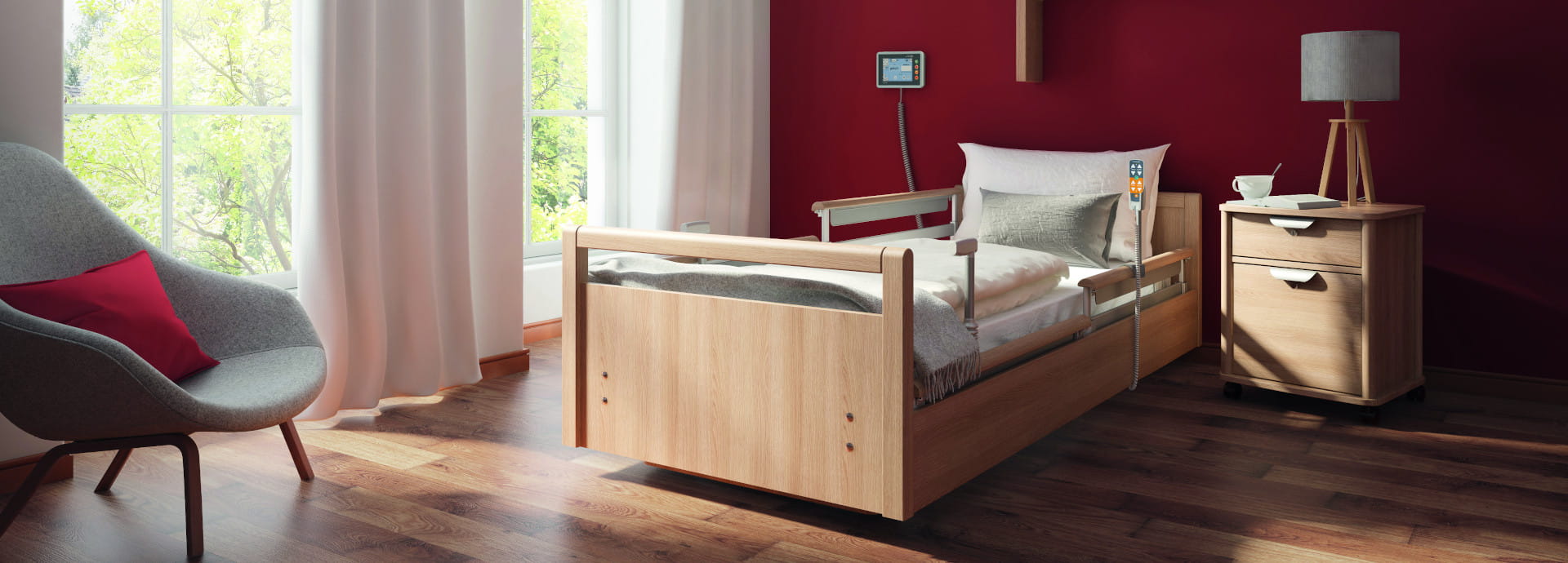 Digitalisierung und Pflegenotstand heißen die vieldiskutierten Schlagworte - Das Pflegebett sentida 7-i ist die Antwort. 